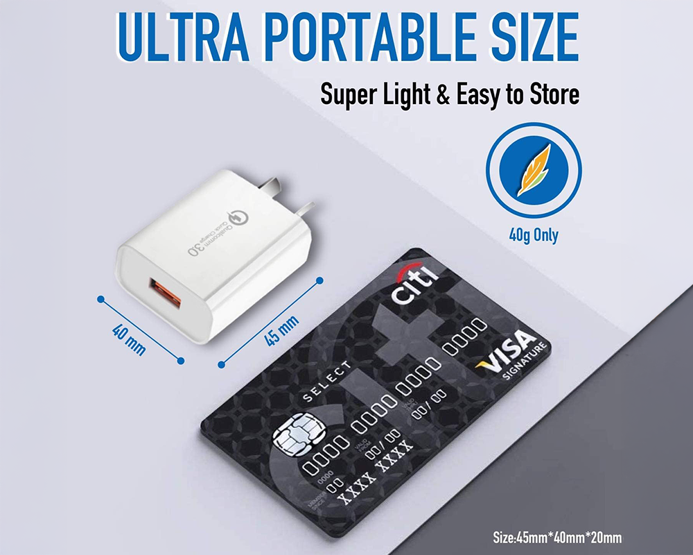 18W Fast Charger QC 3.0 USB Wall Charger