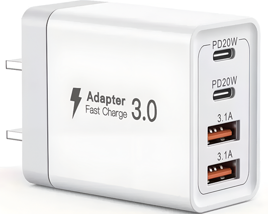 55W DUAL USB C PD Fast Charging Wall USB C Charger Power Adapter Type C