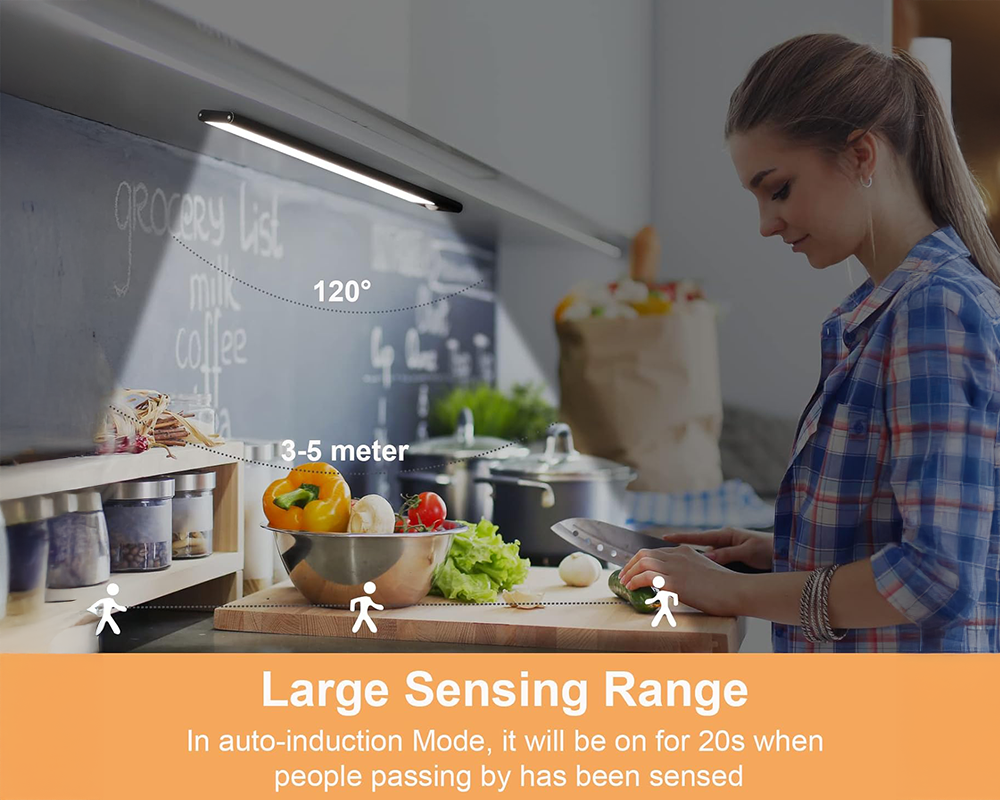 Under Cabinet Lighting Motion Sensor Closet USB Rechargeable 40cm