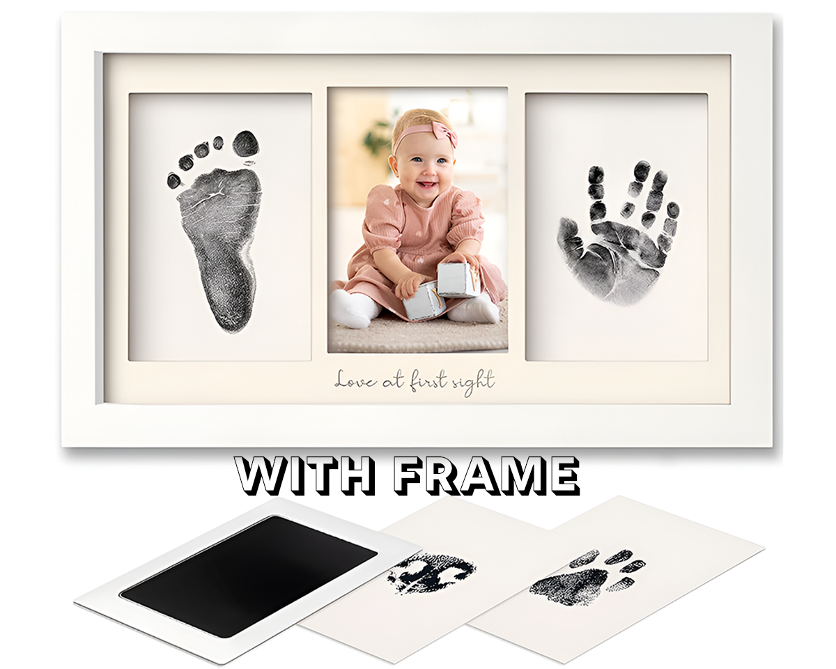 Baby Hand and Footprint Kit Boy, Girl - No Mess Ink Pad for Handprint, Clean Touch Dog Paw Print Kit