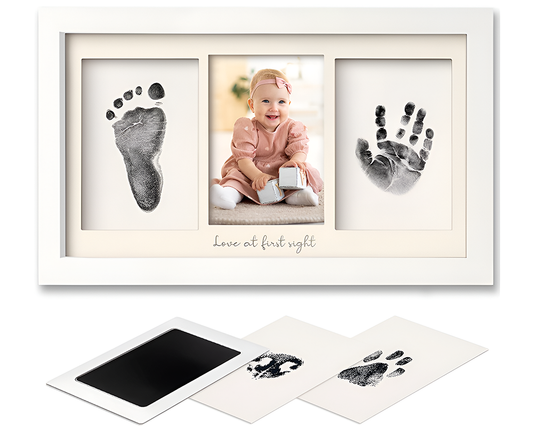 Baby Hand and Footprint Kit Boy, Girl - No Mess Ink Pad for Handprint, Clean Touch Dog Paw Print Kit