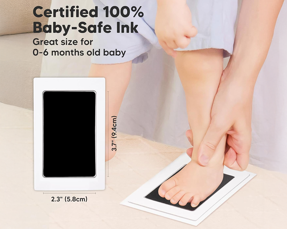 Baby Hand and Footprint Kit Boy, Girl - No Mess Ink Pad for Handprint, Clean Touch Dog Paw Print Kit