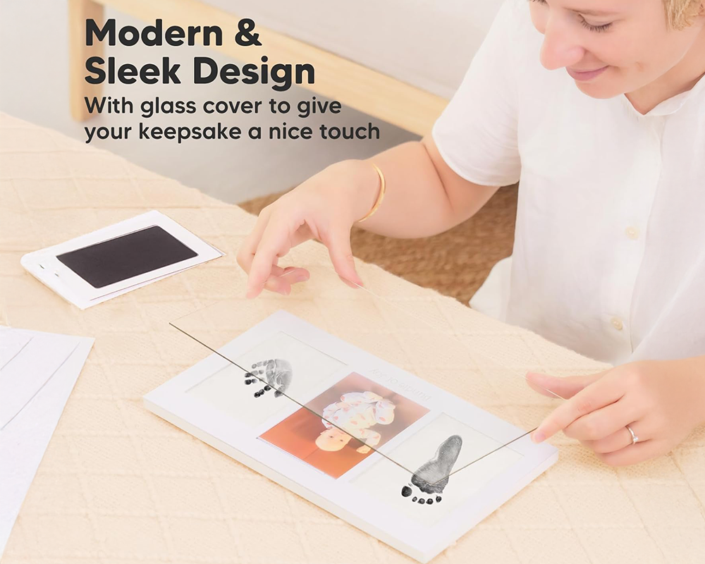 Baby Hand and Footprint Kit Boy, Girl - No Mess Ink Pad for Handprint, Clean Touch Dog Paw Print Kit