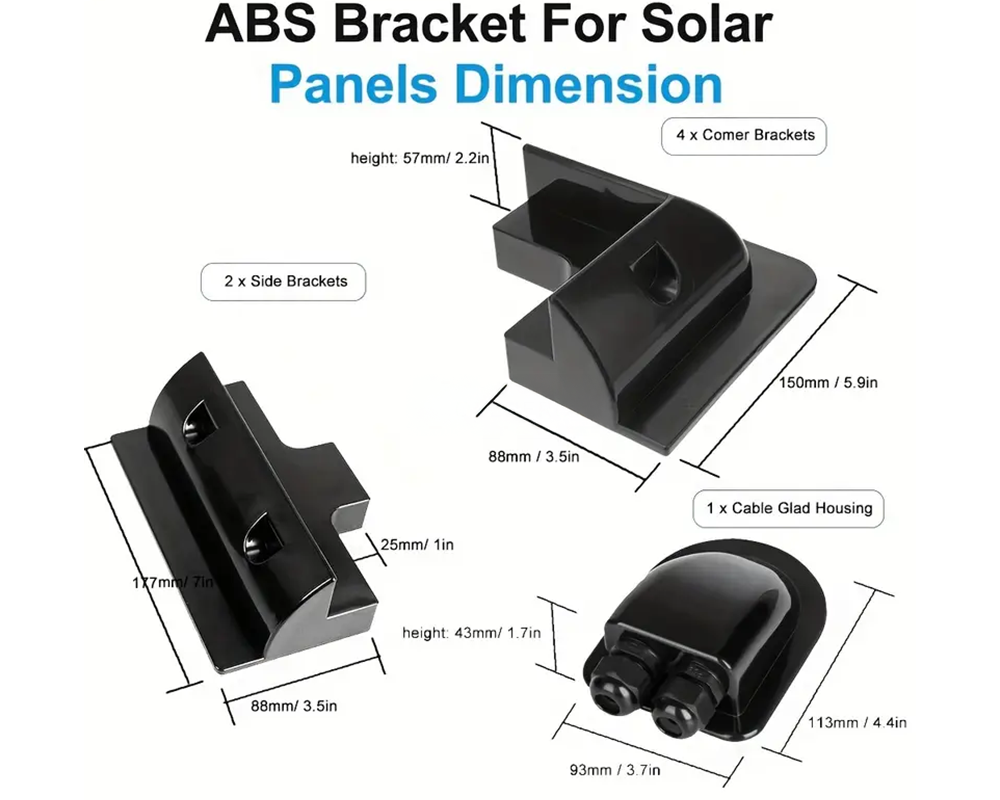 Solar Panel Mounting Bracket Kit – Heavy Duty Solar Panel Mounts for RVs