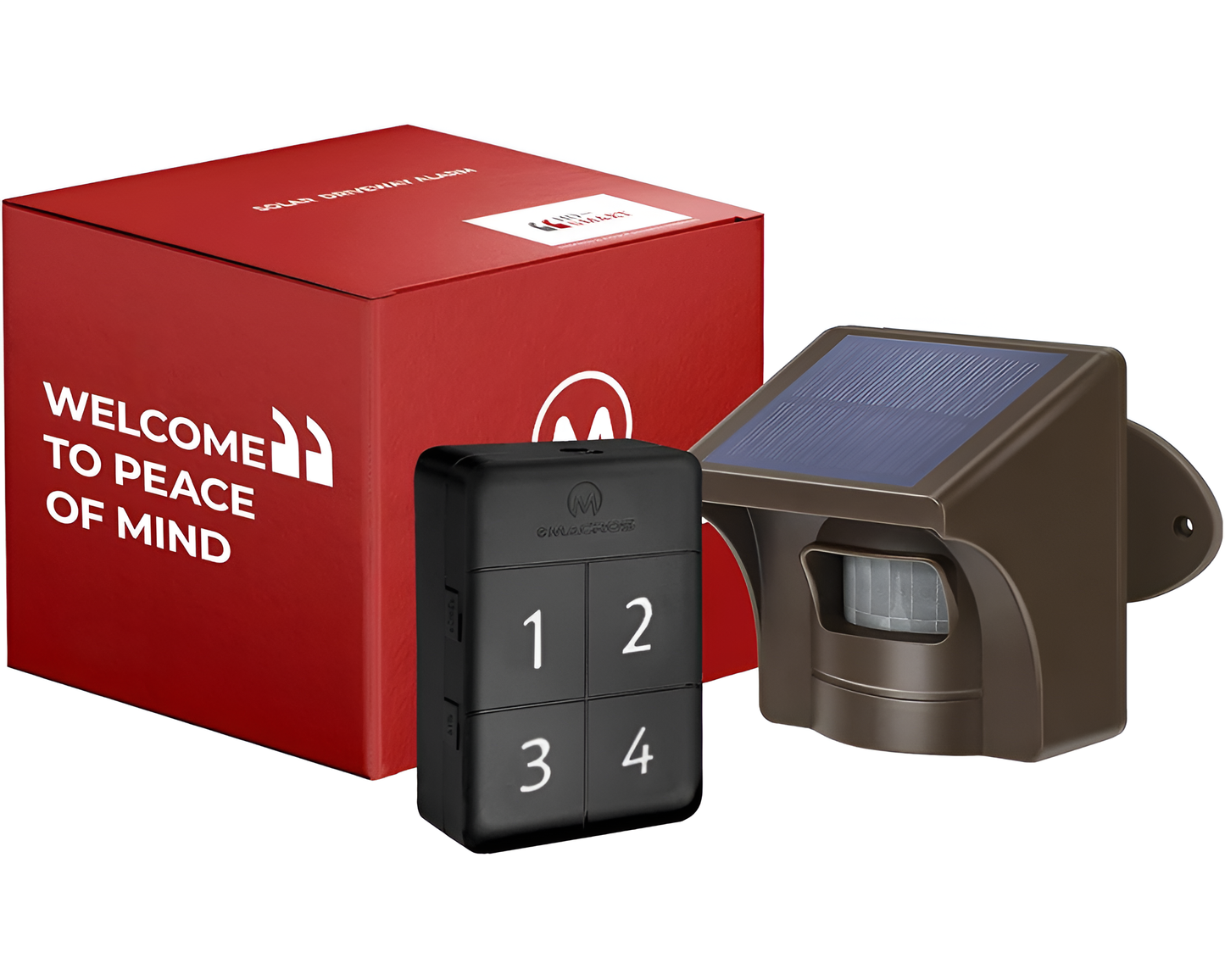 Solar Powered Wireless Driveway Alarm Motion Sensor System