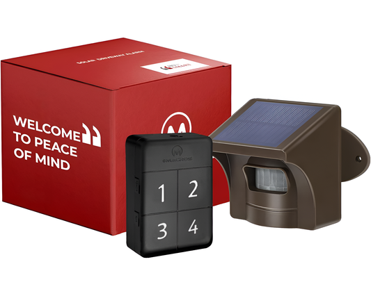 Solar Powered Wireless Driveway Alarm Motion Sensor System