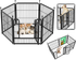 Dog Playpen Outdoor 80x100cm – 6 Panel Dog Playpen Outdoor Fence Kit