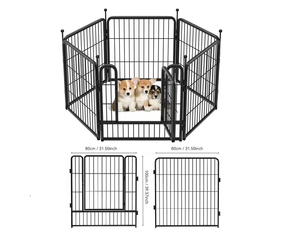 Dog Playpen Outdoor 80x100cm – 6 Panel Dog Playpen Outdoor Fence Kit