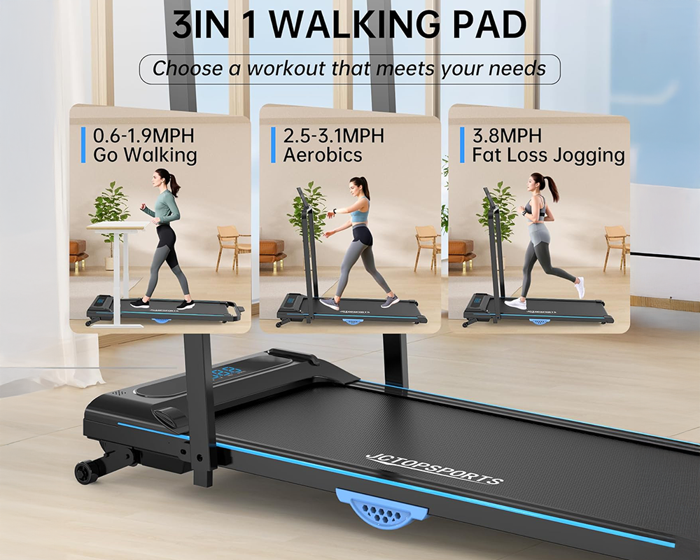 Portable Walking Treadmill  Compact Treadmill for Home & Office
