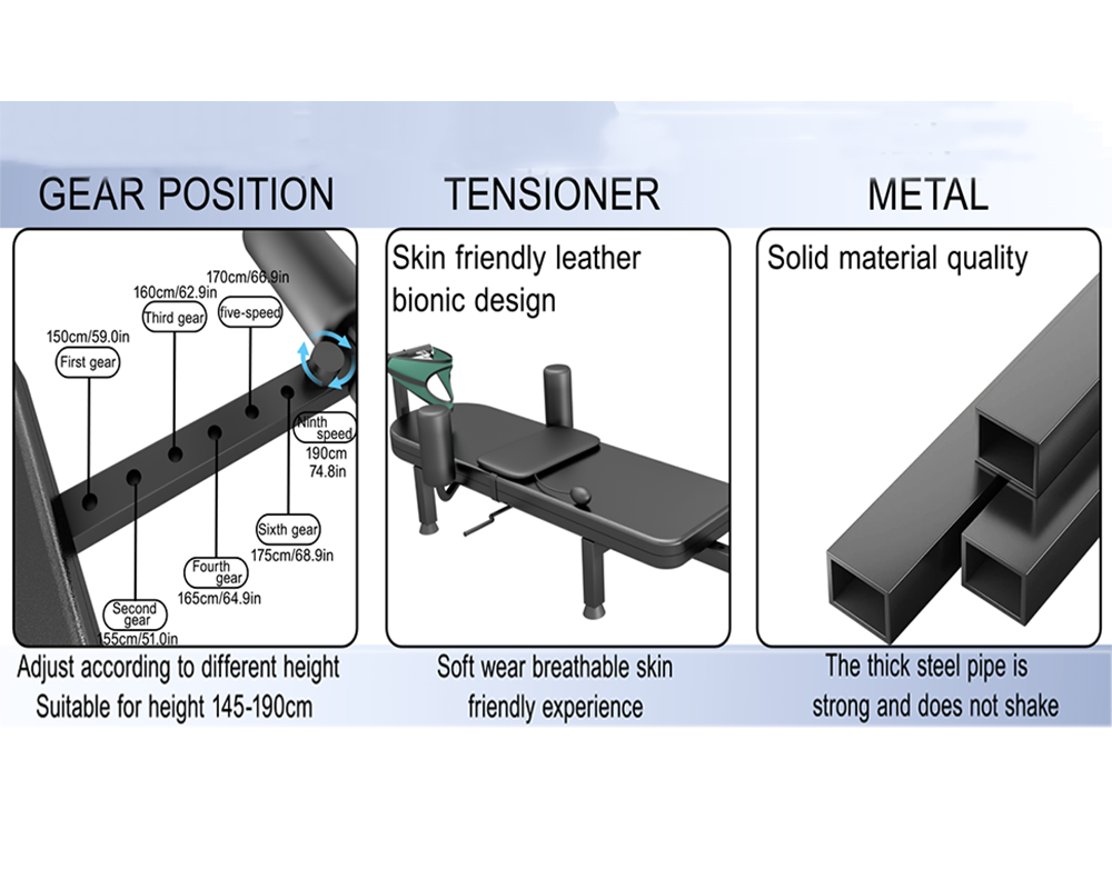 Full Body Traction Bed Portable Cervical and Lumbar Traction Table