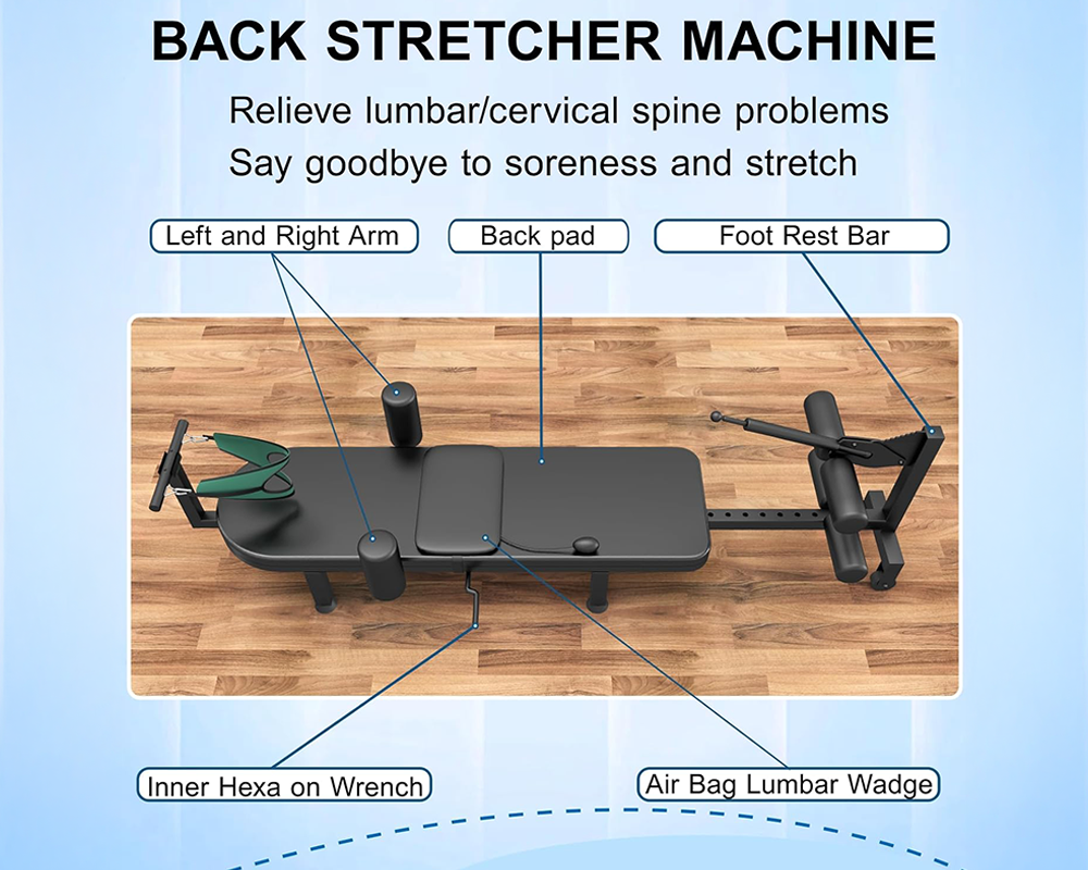Full Body Traction Bed Portable Cervical and Lumbar Traction Table