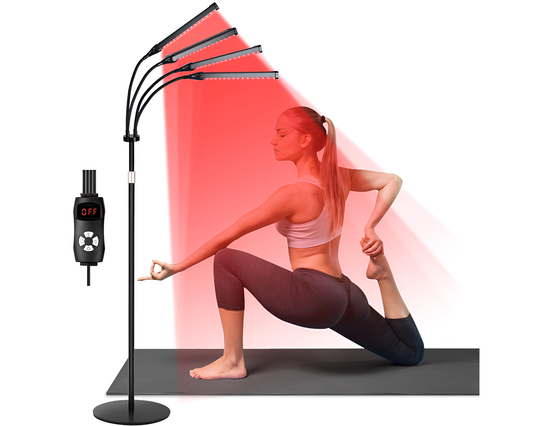 Red Light Therapy Lamp 4 Heads - Infrared Red Light Therapy Lamp