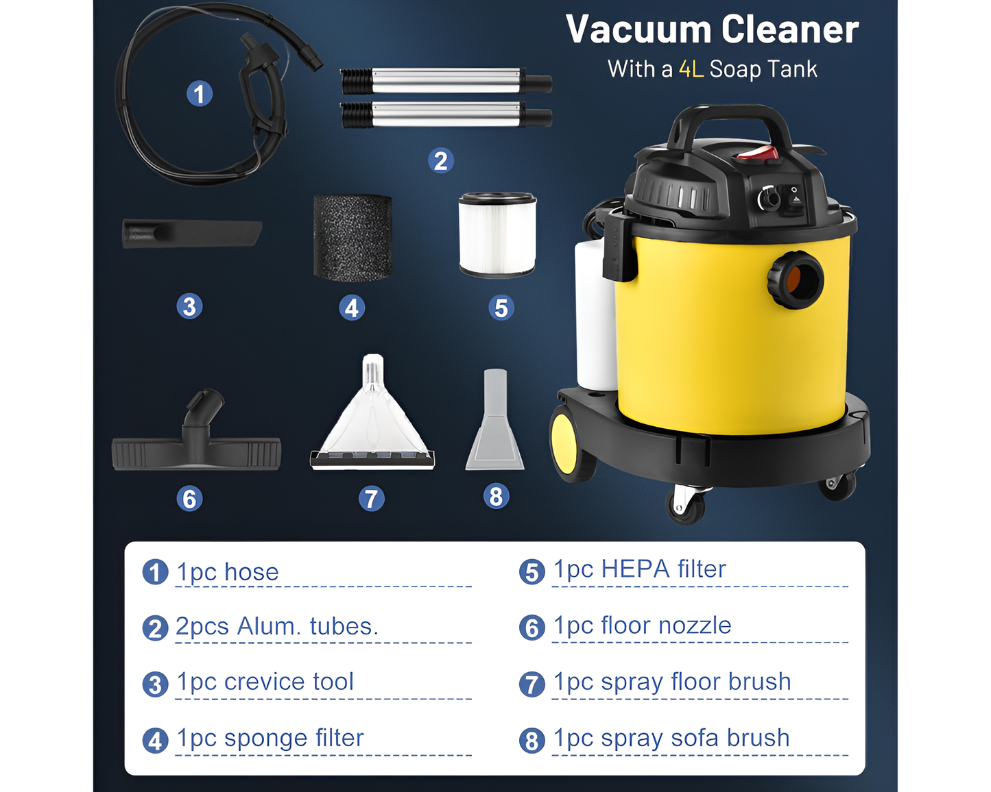 Carpet Cleaner Machine Portable Wet Dry Carpet Cleaner Machine 5.5HP