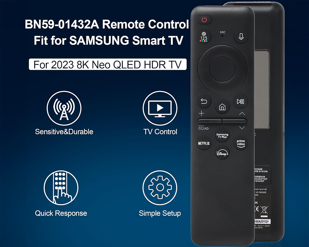 Replacement Samsung TV Remote Solar Powered with voice Control
