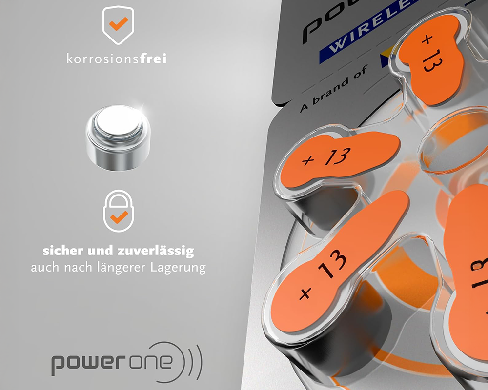 Power One P13 Hearing Aid Batteries