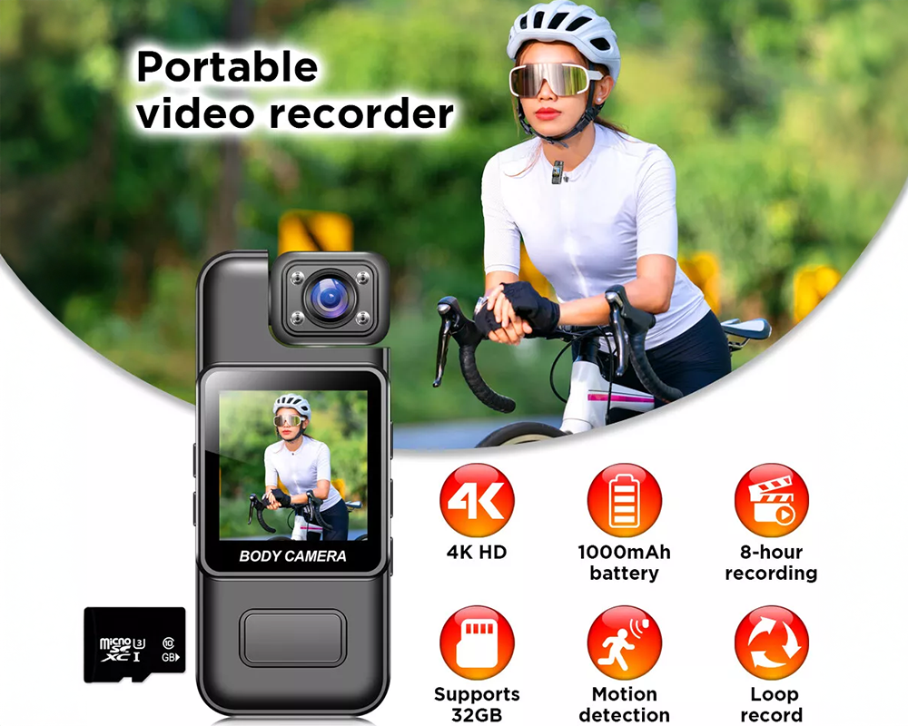 Body Camera WiFi HD Recorder – Night Vision Security Body Camera 1080P