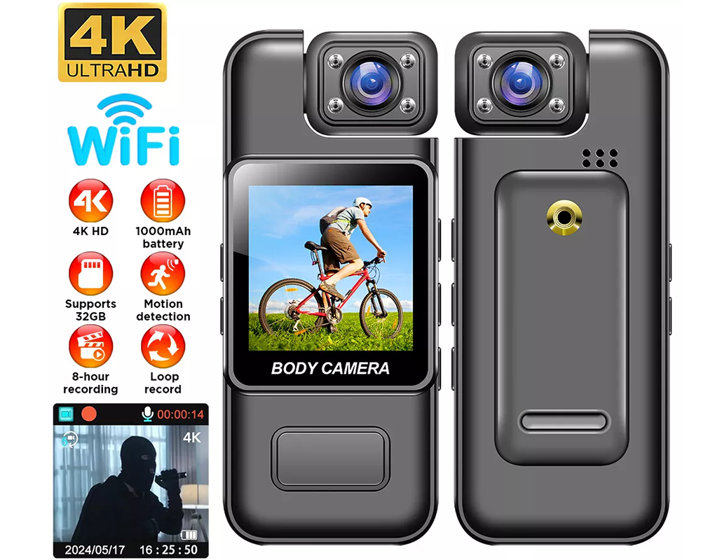Body Camera WiFi HD Recorder – Night Vision Security Body Camera 1080P