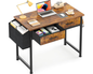 Computer Desk with Fabric Drawers