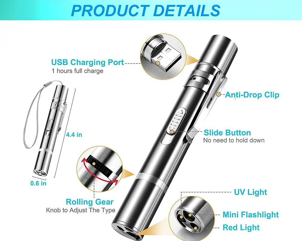 Cat Toy UV Torch Pen – Rechargeable Laser Cat Toy for Pet Training