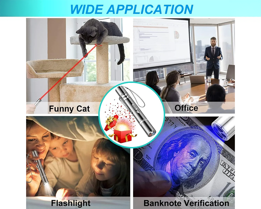Cat Toy UV Torch Pen – Rechargeable Laser Cat Toy for Pet Training