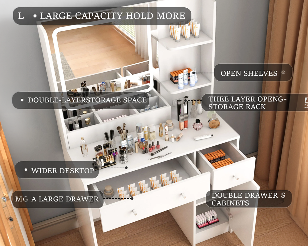 Vanity Dressing Table with LED Lights