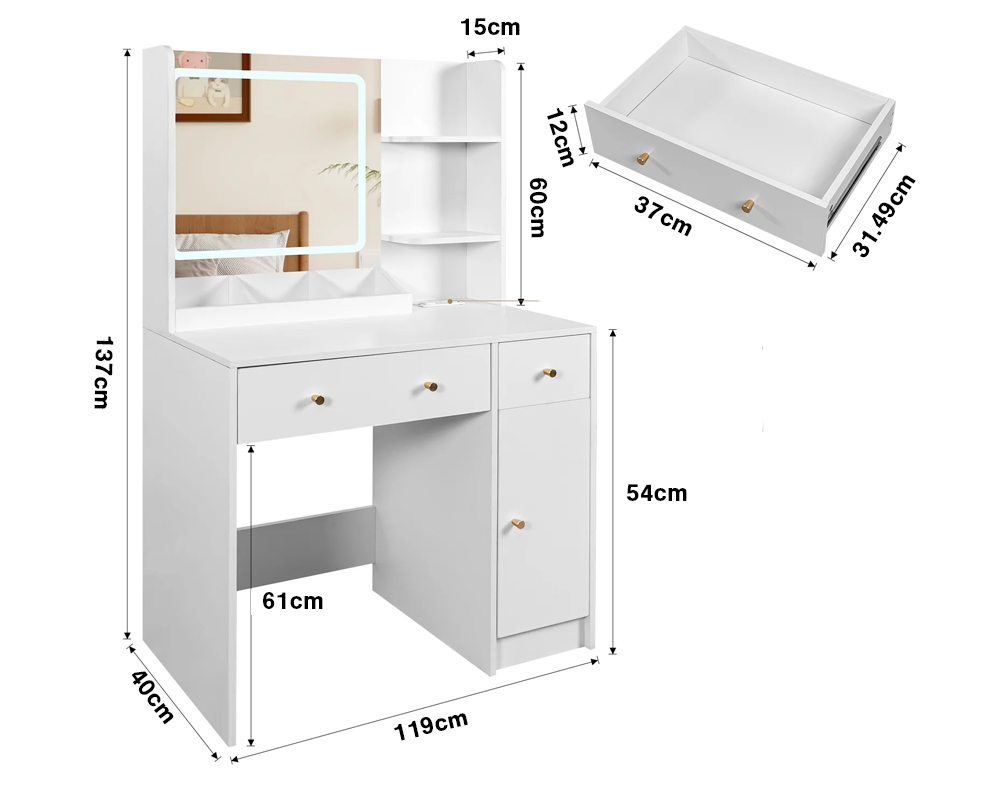 Vanity Dressing Table with LED Lights
