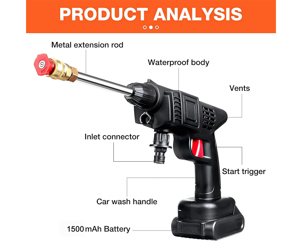 High Pressure Washer Gun Rechargeable