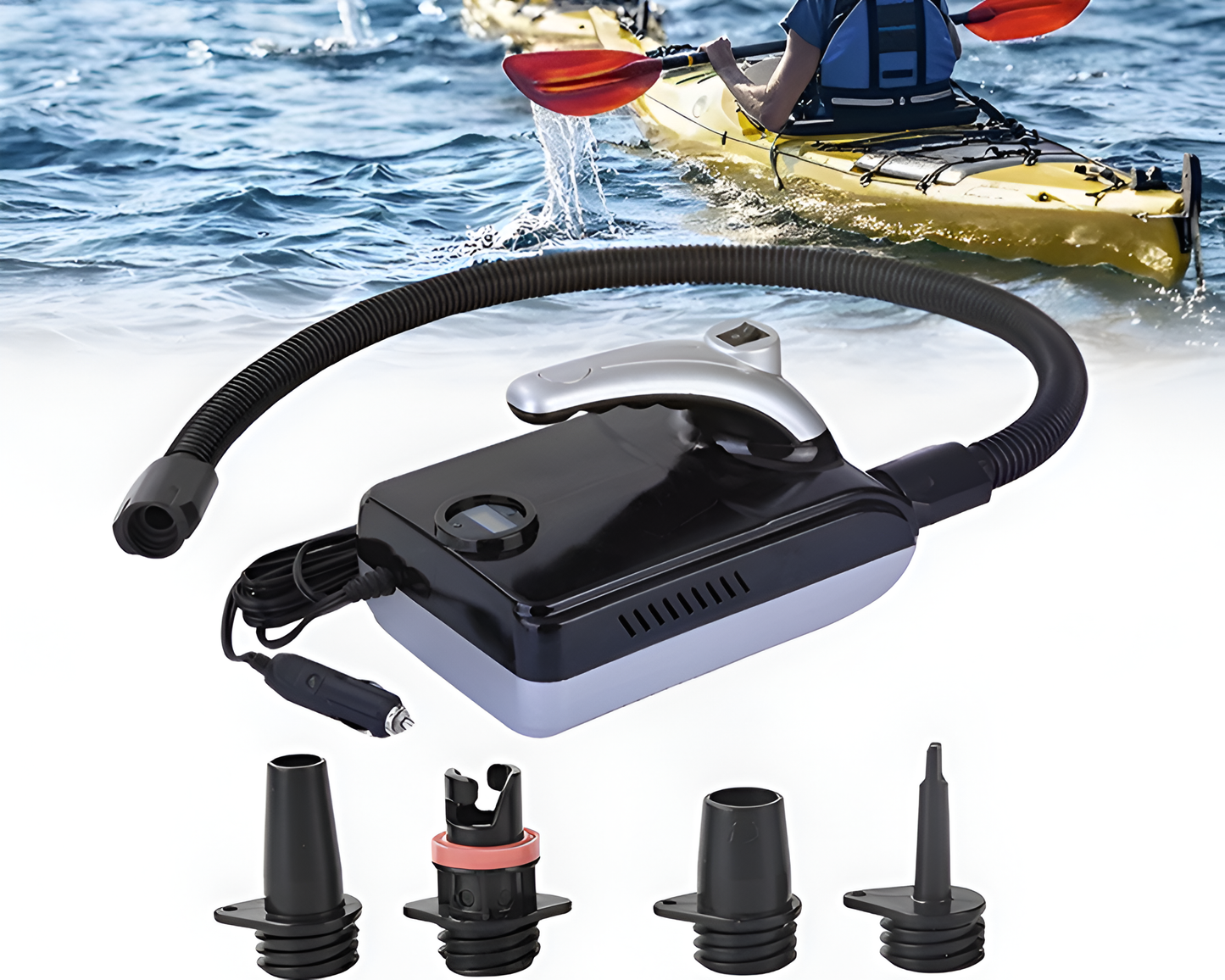 Inflatable SUP Electric Pump – High Pressure Quick Inflator for Paddleboard, Kayak, and Boat