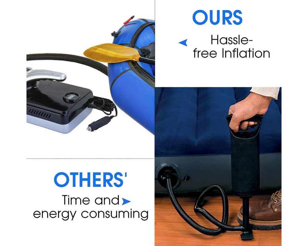 Electric SUP Pump 12V Digital Display Inflator for Paddle Board