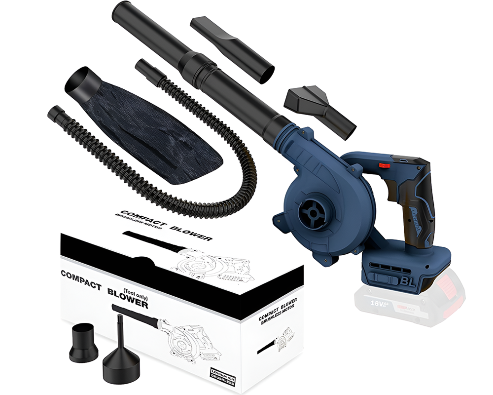 Cordless Leaf Blower for Bosch CORE18V Battery – High Performance Brushless Motor, 2-in-1 Blower & Vacuum