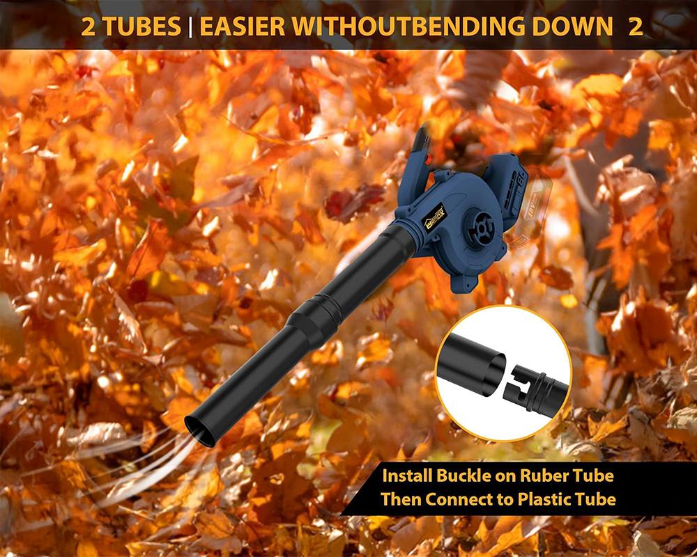 Cordless Leaf Blower for Bosch CORE18V Battery – High Performance Brushless Motor, 2-in-1 Blower & Vacuum
