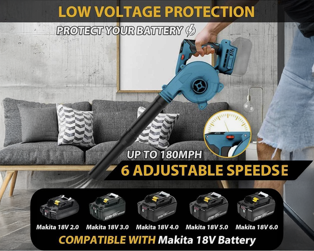 Cordless Leaf Blower for Makita 18V Battery – Electric Blower & Vacuum Cleaner