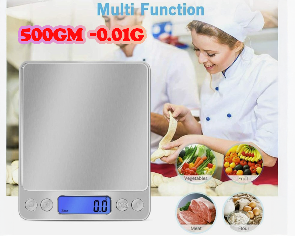 Digital Kitchen Scale – Mini Pocket Scale with 500g Capacity and 0.01g Precision