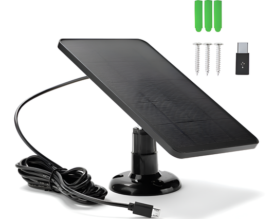 Solar Panel for CCTV Security Camera Eufy Arlo Wyze Swann Reolink Ring Blink