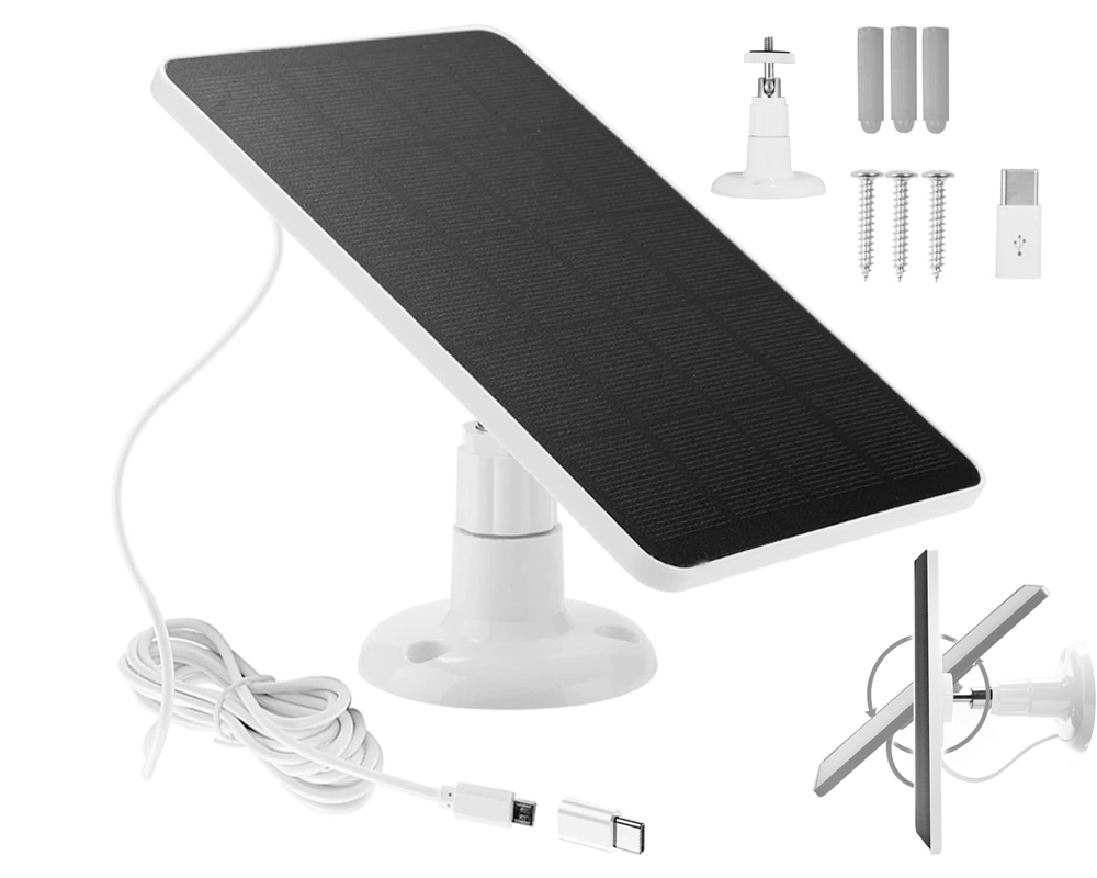 Solar Panel for CCTV Security Camera – USB-C Solar Panel for CCTV Security Camera