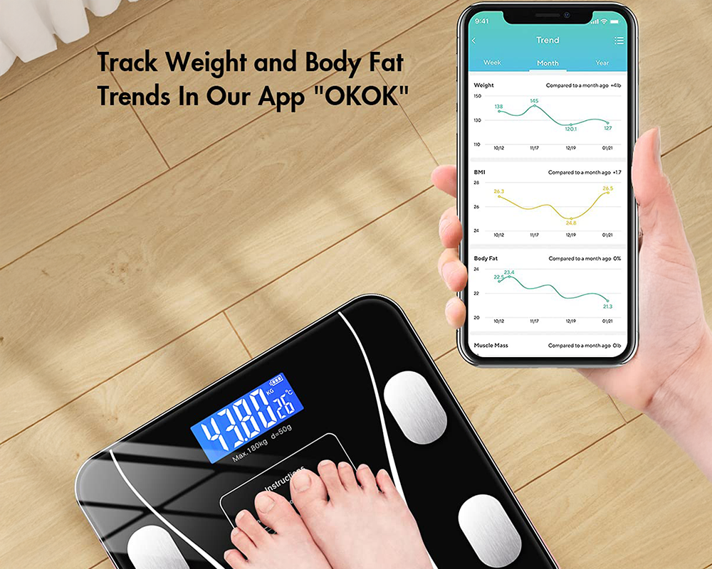 Bluetooth Scale – Electronic Smart Body Weight Scale with APP Connectivity