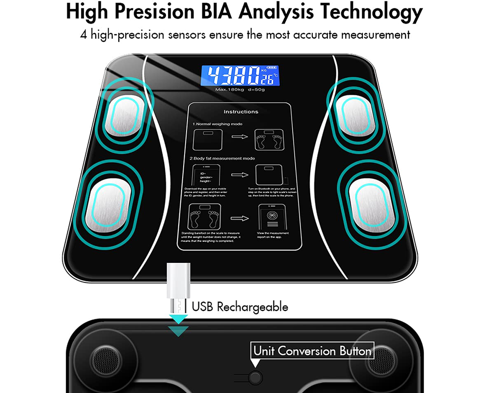 Bluetooth Scale – Electronic Smart Body Weight Scale with APP Connectivity