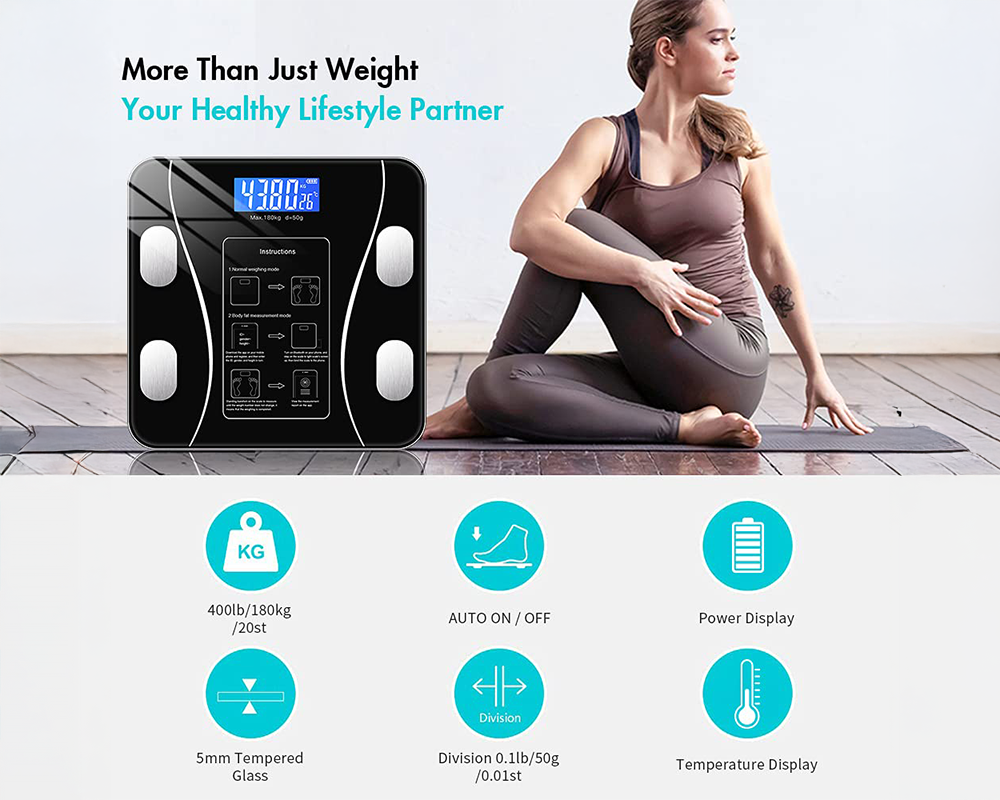Bluetooth Scale – Electronic Smart Body Weight Scale with APP Connectivity
