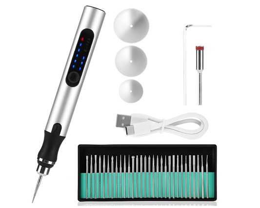 Electric Engraving Pen - Cordless Engraver Tool, Micro Carving Pen, Rechargeable Engraver Machine