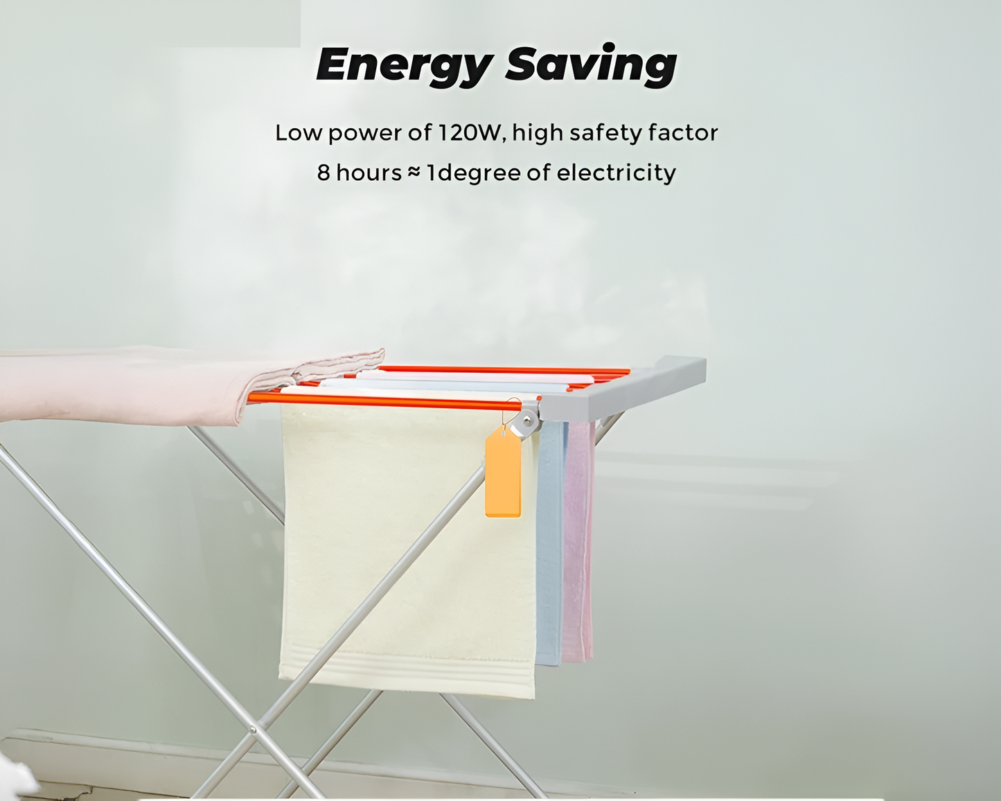 Heated Towel Clothes Rack Dryer Warmer Bathroom Air Warmer 230W