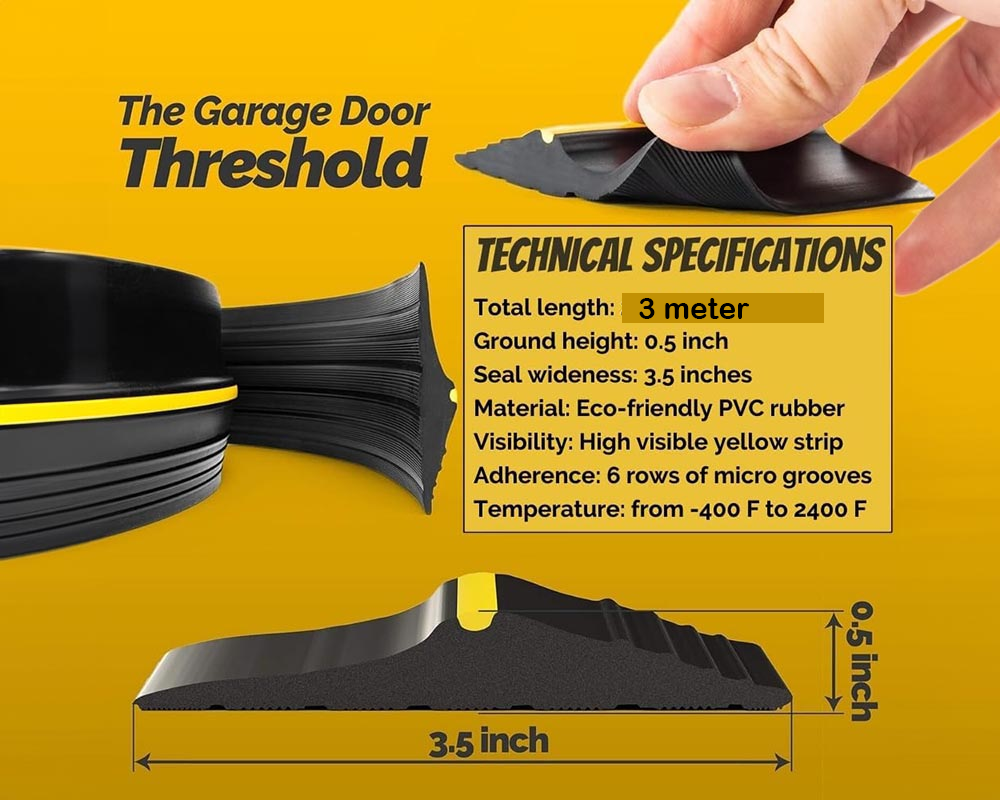 Garage Door Seal 3M – Heavy Duty Garage Door Seal Weather Stripping