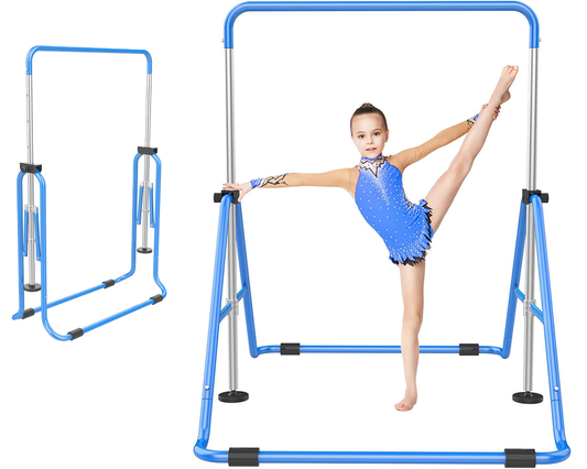 Kids Gymnastics Bars Training Horizontal Bar Monkey Kip Bar Blue