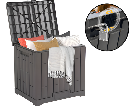 Outdoor Storage Box Deck Box Organizer with Lockable Lid