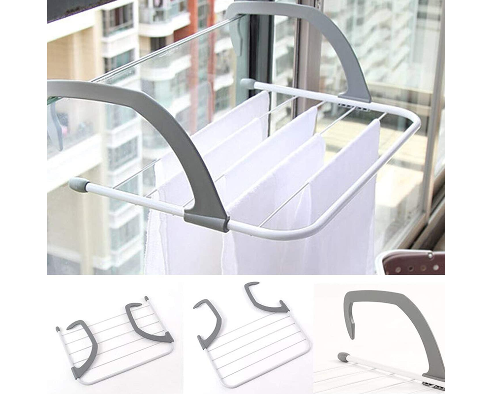 Clothes Drying Rack for Balcony – Folding Clothes Drying Rack for Balcony 6pcs