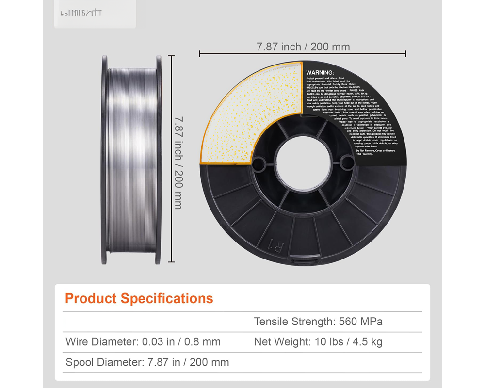 Mig Welding Wire 0.8mm 4.5kg – Gasless Multi-Pass Mig Welding Wire