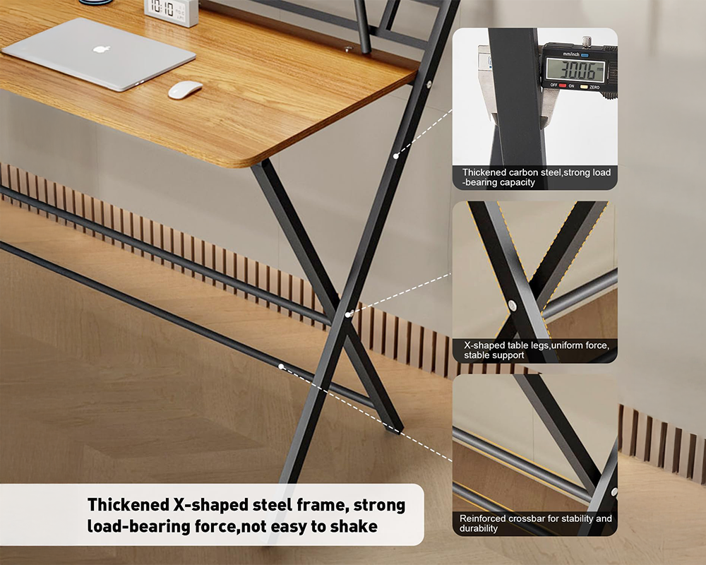 Computer Desk with Shelves