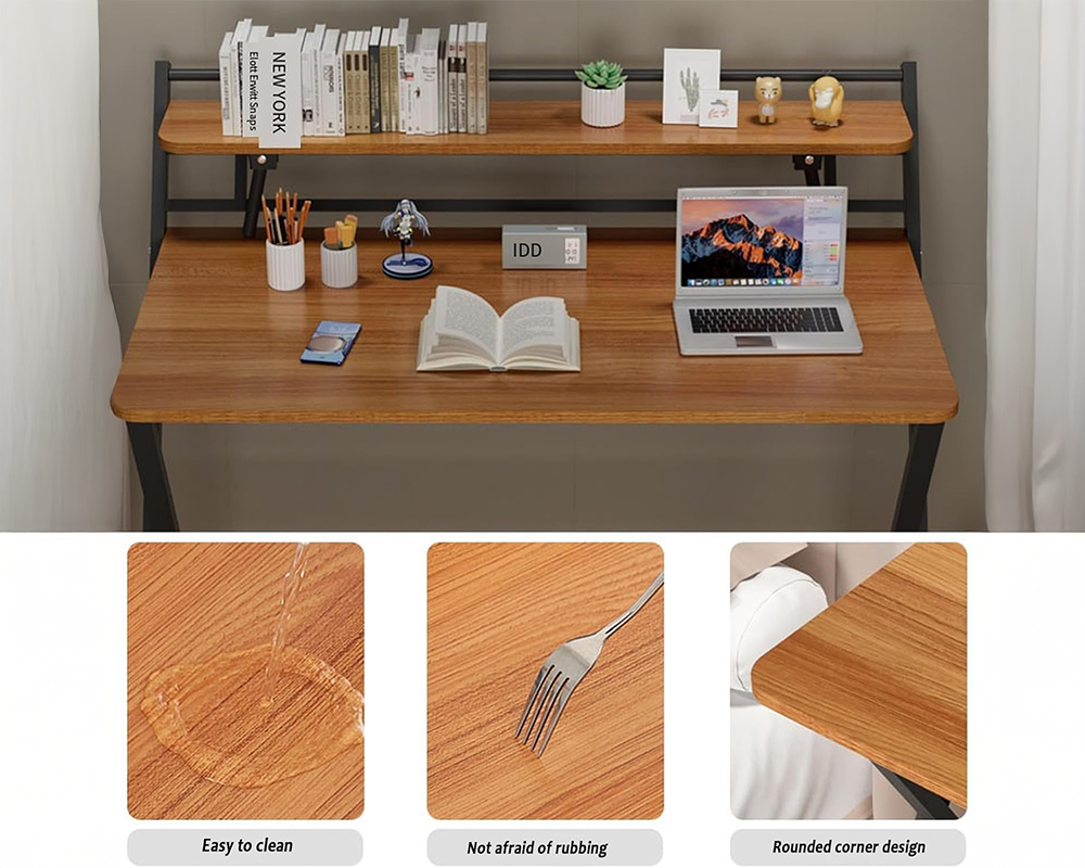 Computer Desk with Shelves