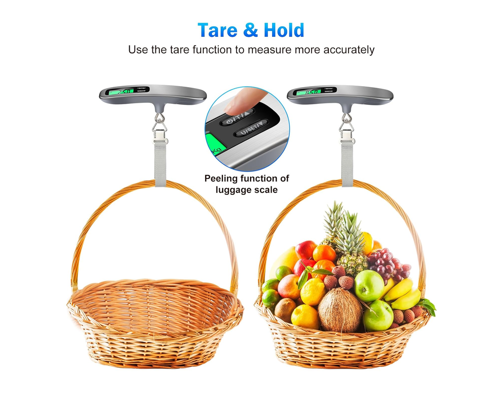 Digital Luggage Scale 50KG – Travel Digital Luggage Scale with LCD