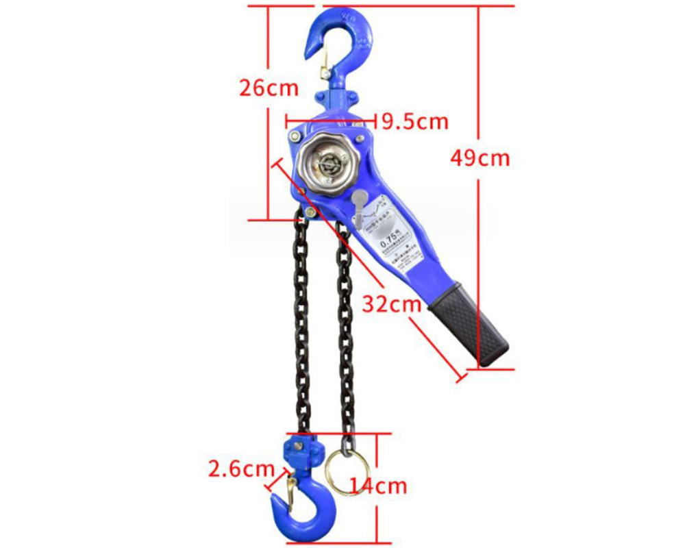 Lever Block Chain Hoist 0.75 Ton 1.5m Lifter