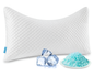 Memory Foam Pillow – Adjustable Curved Side Sleeper Cooling Pillow with Bamboo Cover